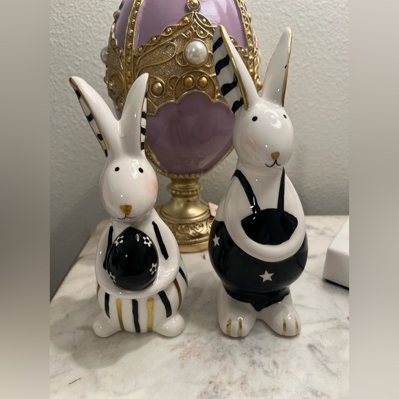 Modern Bunny Easter Bunny Set of 2 - Picture 4 of 9